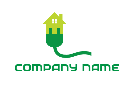 eco house with plug logo