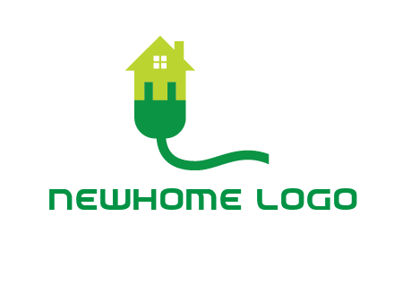 eco house with plug logo