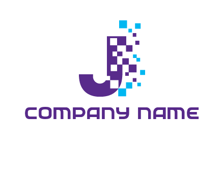 letter j digital logo