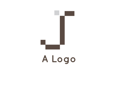 pixelated letter j logo