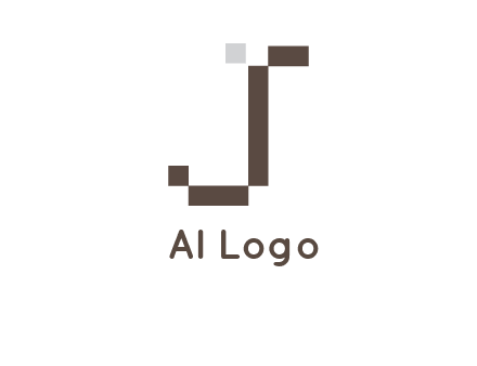 pixelated letter j logo