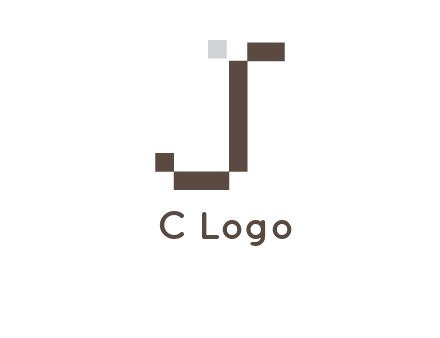 pixelated letter j logo