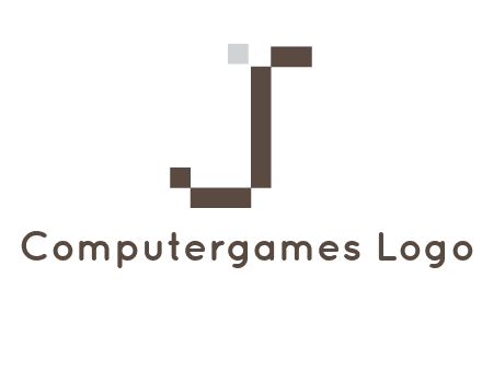 pixelated letter j logo