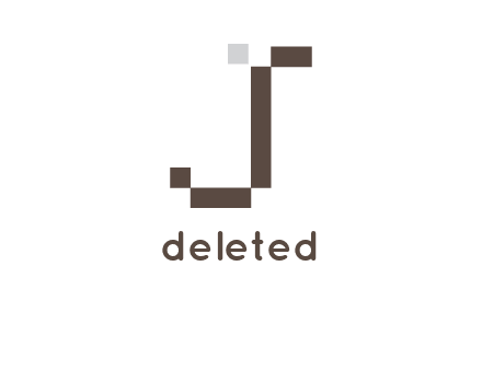 pixelated letter j logo