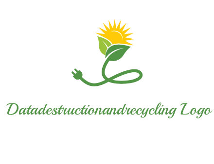 plug with leaf and sun logo