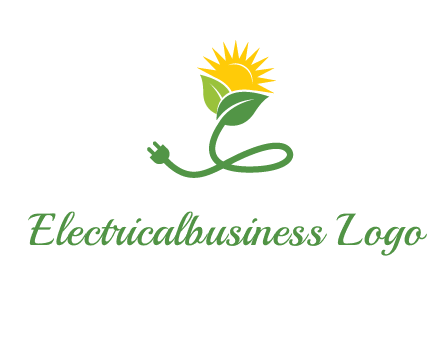 plug with leaf and sun logo