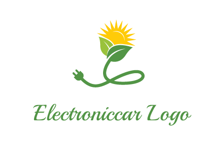 plug with leaf and sun logo