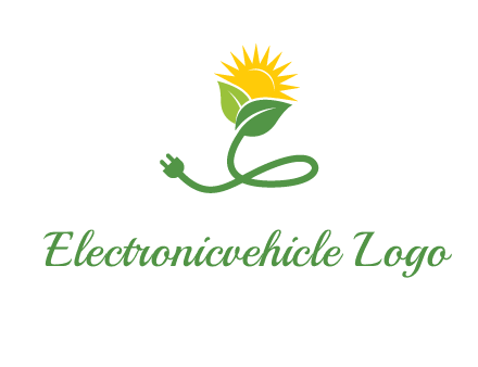 plug with leaf and sun logo