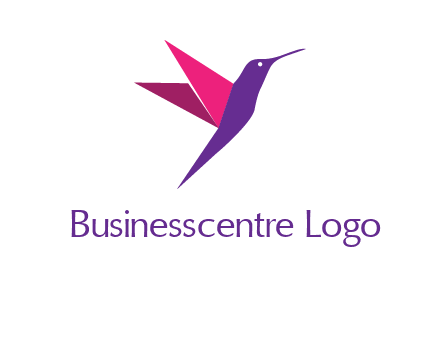 origami hummingbird logo