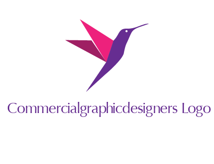 origami hummingbird logo