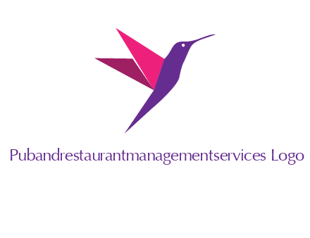 origami hummingbird logo