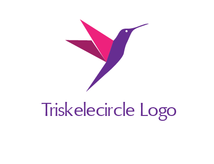 origami hummingbird logo