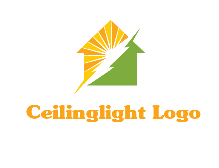 Lighting bolt House Logo