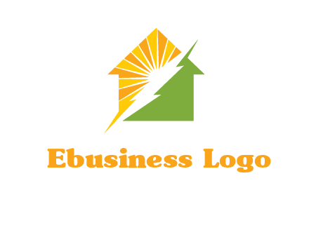 Lighting bolt House Logo