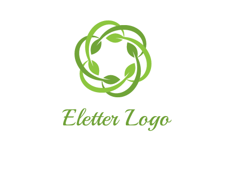 leaf swoosh rotation logo