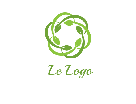 leaf swoosh rotation logo