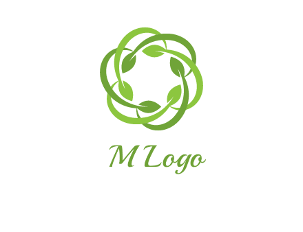 leaf swoosh rotation logo