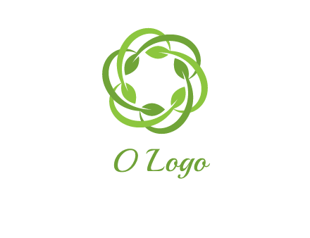 leaf swoosh rotation logo