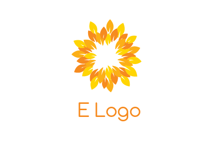 flower around sun logo