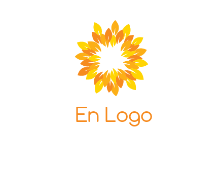 flower around sun logo