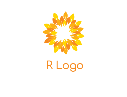 flower around sun logo