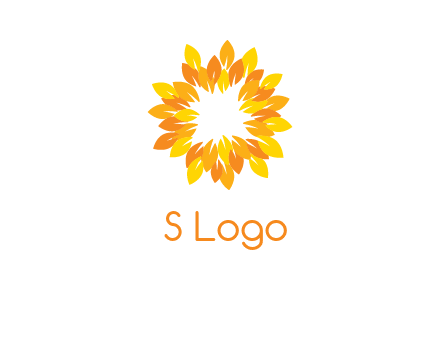 flower around sun logo