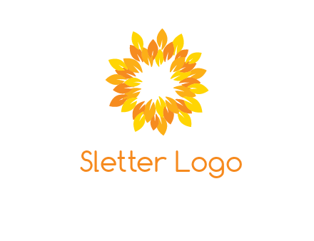 flower around sun logo