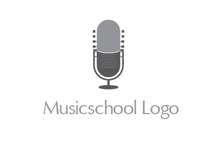 upright studio mic media logo icon