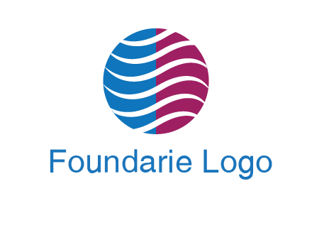 waves around circle communication logo