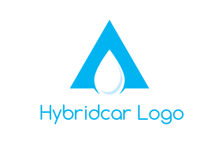 water drop in letter A logo