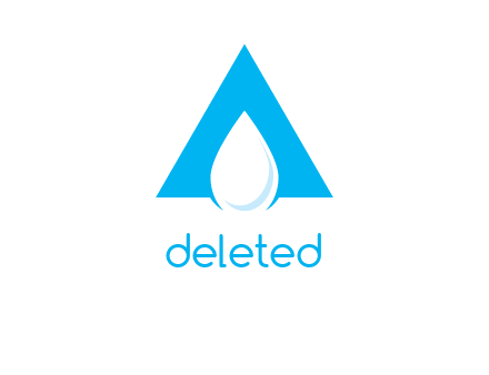 water drop in letter A logo