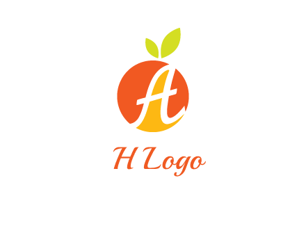 letter A in fruit logo