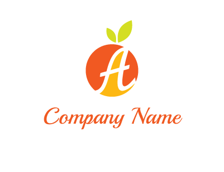 letter A in fruit logo