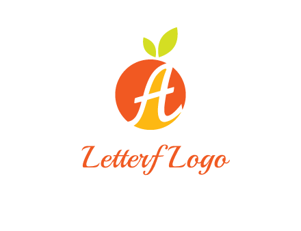 letter A in fruit logo