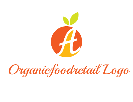 letter A in fruit logo