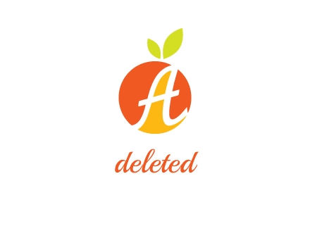 letter A in fruit logo