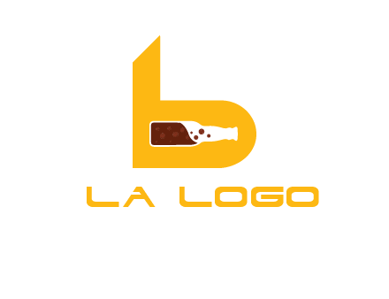 beer bottle letter B logo