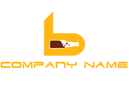 beer bottle letter B logo