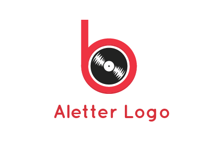 music disc in letter B logo