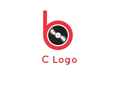 music disc in letter B logo