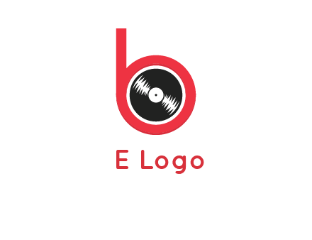 music disc in letter B logo