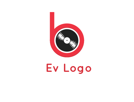 music disc in letter B logo