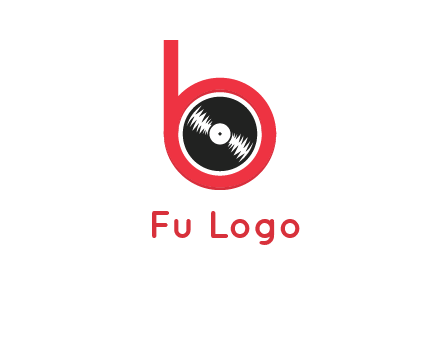 music disc in letter B logo