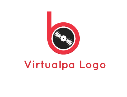 music disc in letter B logo