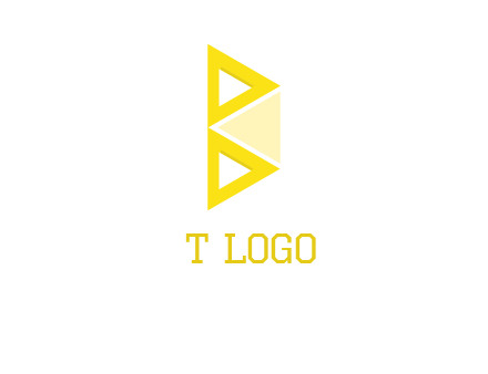 triangle shape letter B logo