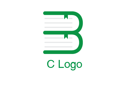 letter B book logo