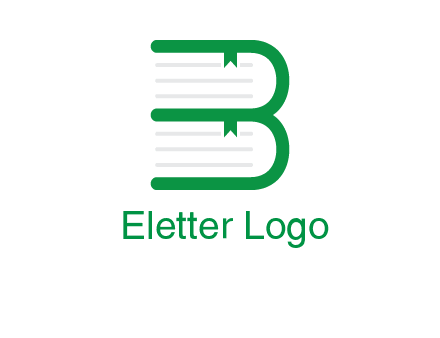 letter B book logo