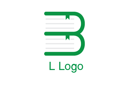 letter B book logo