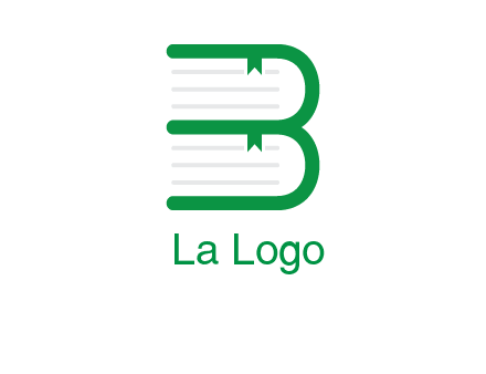 letter B book logo