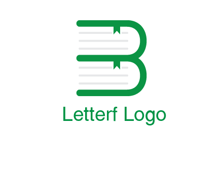 letter B book logo